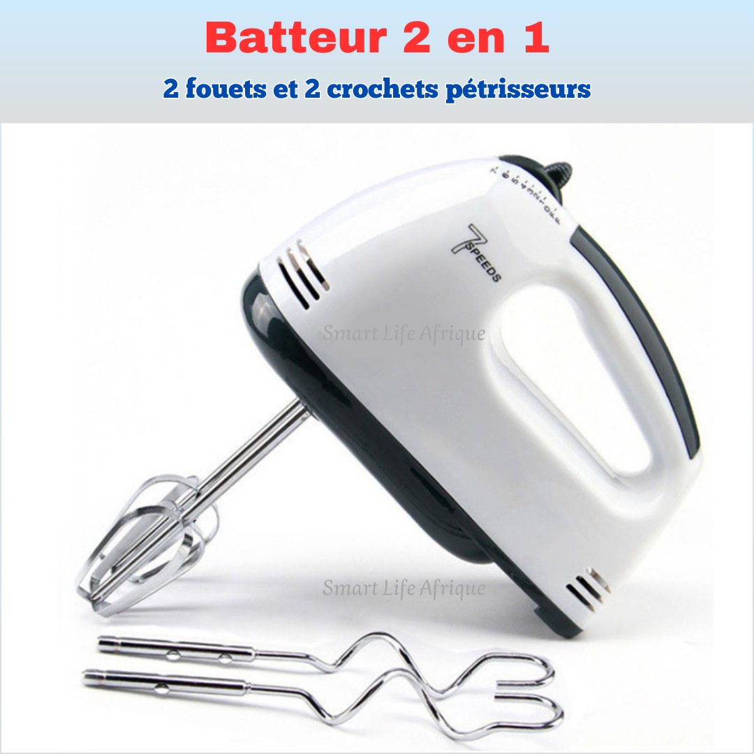 Gaufrier 6 en 1 + Batteur 2 en 1