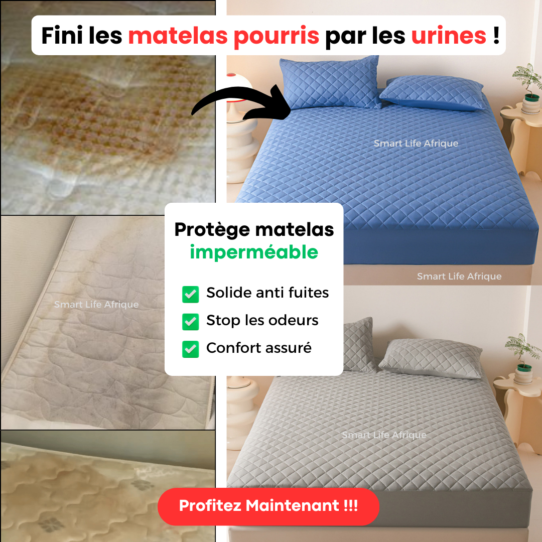 Protège matelas + 2 Taies d'oreiller