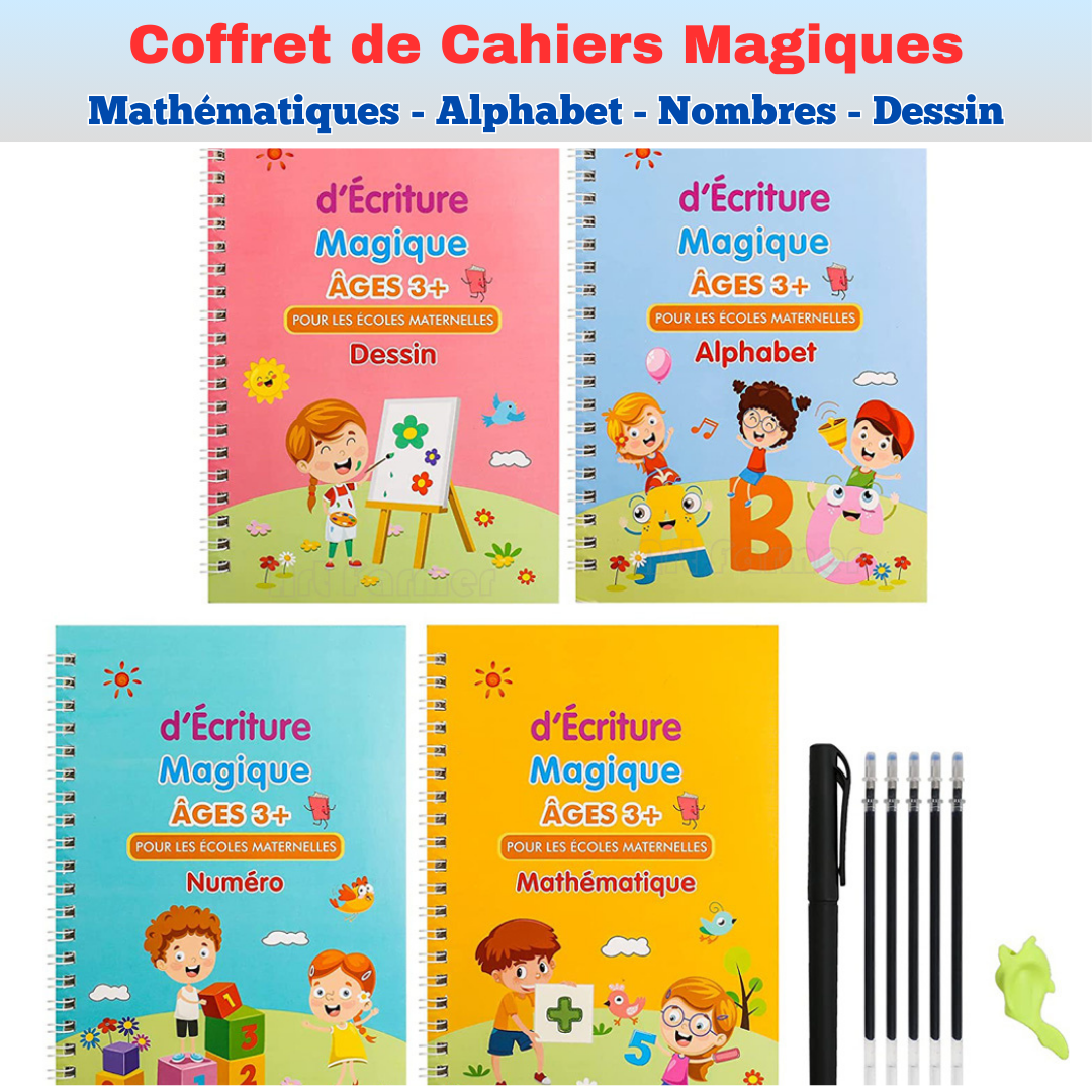 Coffret de Cahiers Magiques : Mathématiques, Alphabet, etc...